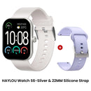 HAYLOU Watch S6 – Smartwatch com Tela HD 2.01", Chamadas por Bluetooth, IP68, Monitoramento Fitness