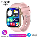 Relógio Smartwatch LIGE Feminino – Tela Full Touch, Chamadas via Bluetooth, à Prova d'Água, Monitoramento Fitness