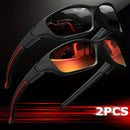 2 Óculos Esportivos Fashion com Lentes Polarizadas – Estilo Futurista para Homens e Mulheres, Ideal para Ciclismo, Pesca, Trilhas e Golfe