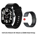 HAYLOU Watch S6 – Smartwatch com Tela HD 2.01", Chamadas por Bluetooth, IP68, Monitoramento Fitness