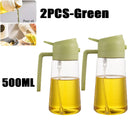 Borrifador de Óleo 200/300/500ml para Cozinha – Ideal para Azeite, Vinagre, Churrasco e Culinária – Frasco Reutilizável com Pincel de Óleo