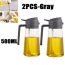 Borrifador de Óleo 200/300/500ml para Cozinha – Ideal para Azeite, Vinagre, Churrasco e Culinária – Frasco Reutilizável com Pincel de Óleo