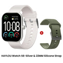 HAYLOU Watch S6 – Smartwatch com Tela HD 2.01", Chamadas por Bluetooth, IP68, Monitoramento Fitness