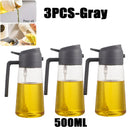 Borrifador de Óleo 200/300/500ml para Cozinha – Ideal para Azeite, Vinagre, Churrasco e Culinária – Frasco Reutilizável com Pincel de Óleo