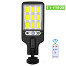 Luminária de Parede Solar LED para Área Externa – Recarregável com Sensor de Presença, Ideal para Jardim, Garagem, Terraço e Portão