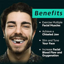Kit com 6 Treinadores de Mandíbula em Silicone – Exercitador Facial para Músculos do Rosto, Pescoço, Queixo e Bochechas + Caixa Organizadora