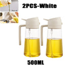 Borrifador de Óleo 200/300/500ml para Cozinha – Ideal para Azeite, Vinagre, Churrasco e Culinária – Frasco Reutilizável com Pincel de Óleo