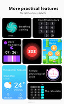 Relógio Smartwatch LIGE Feminino – Tela Full Touch, Chamadas via Bluetooth, à Prova d'Água, Monitoramento Fitness