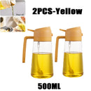 Borrifador de Óleo 200/300/500ml para Cozinha – Ideal para Azeite, Vinagre, Churrasco e Culinária – Frasco Reutilizável com Pincel de Óleo