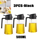 Borrifador de Óleo 200/300/500ml para Cozinha – Ideal para Azeite, Vinagre, Churrasco e Culinária – Frasco Reutilizável com Pincel de Óleo