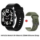 HAYLOU Watch S6 – Smartwatch com Tela HD 2.01", Chamadas por Bluetooth, IP68, Monitoramento Fitness