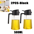 Borrifador de Óleo 200/300/500ml para Cozinha – Ideal para Azeite, Vinagre, Churrasco e Culinária – Frasco Reutilizável com Pincel de Óleo