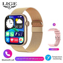 Relógio Smartwatch LIGE Feminino – Tela Full Touch, Chamadas via Bluetooth, à Prova d'Água, Monitoramento Fitness