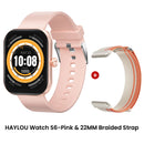 HAYLOU Watch S6 – Smartwatch com Tela HD 2.01", Chamadas por Bluetooth, IP68, Monitoramento Fitness