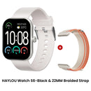 HAYLOU Watch S6 – Smartwatch com Tela HD 2.01", Chamadas por Bluetooth, IP68, Monitoramento Fitness