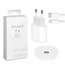 Carregador Rápido 20W Tipo-C + Cabo Lightning para iPhone