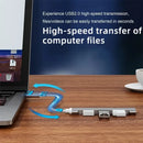 Adaptador OTG 4 em 1 Type-C para USB 3.0 – HUB com Múltiplas Entradas de Alta Velocidade para Celulares Samsung, Huawei, Xiaomi, MacBook e Notebooks
