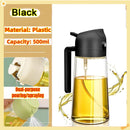 Borrifador de Óleo 200/300/500ml para Cozinha – Ideal para Azeite, Vinagre, Churrasco e Culinária – Frasco Reutilizável com Pincel de Óleo