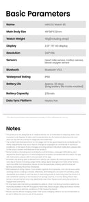 HAYLOU Watch S6 – Smartwatch com Tela HD 2.01", Chamadas por Bluetooth, IP68, Monitoramento Fitness