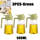 Borrifador de Óleo 200/300/500ml para Cozinha – Ideal para Azeite, Vinagre, Churrasco e Culinária – Frasco Reutilizável com Pincel de Óleo