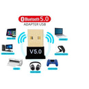 Adaptador Bluetooth 5.0 USB para PC Notebook Receptor e Transmissor de Áudio