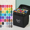 Caneta Marcador Artística Dupla Ponta – Álcool Base, Brush e Ponta Fina | Ideal para Desenho, Esboço, Mangá e Graffiti