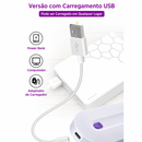 Depilador Corporal Recarregável Portátil com Luz – Branco – Para Homens e Mulheres