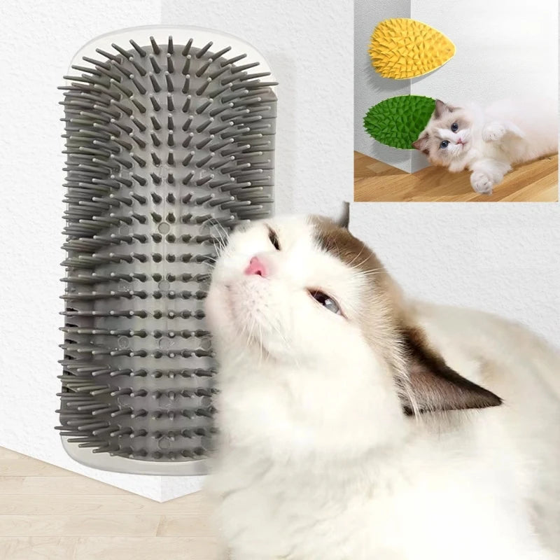 Massageador e Arranhador para Gatos – Escova Removedora de Pelos, Pente para Higiene e Cuidados com Pets, Cães e Gatinhos