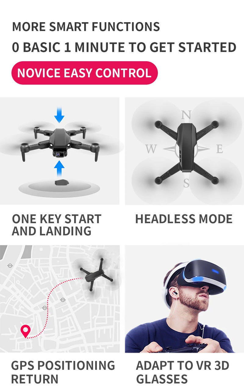 L900 Pro SE MAX GPS Drone Profissional 4K | Câmera Dupla HD | 5G Wi-Fi | Motor Brushless | Evita Obstáculos 360°