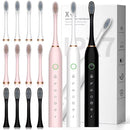 Escova de Dente Elétrica Ultrassônica IPX7 – Cabeça Substituível e À Prova d’Água