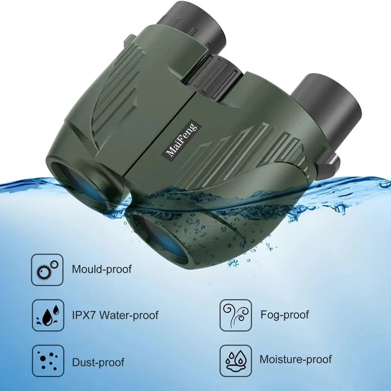 Binóculos Profissionais 20x25 HD – Portátil, à Prova d’Água, Ideal para Camping, Caça e Observação ao Ar Livre