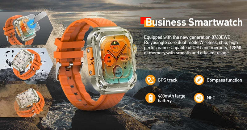 Relógio Smartwatch LIGE Feminino – Tela Full Touch, Chamadas via Bluetooth, à Prova d'Água, Monitoramento Fitness