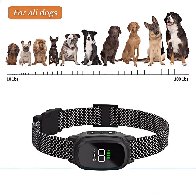 YHLC Coleira Anti-Latido Automática para Cães | Recarregável | Treinamento com Vibração e Som | Ajustável e Confortável