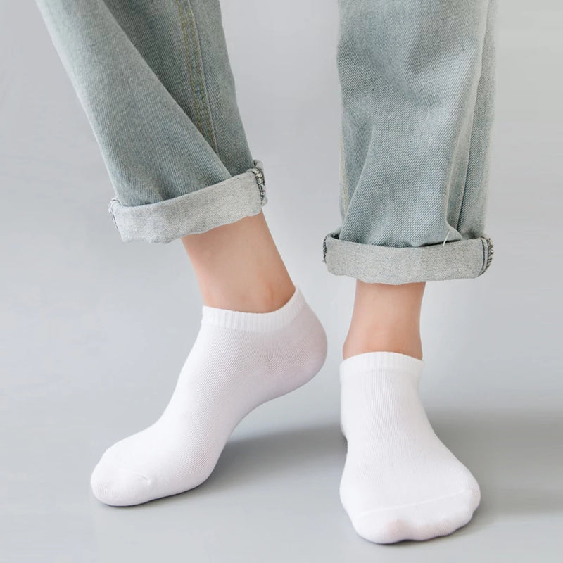 Kit com 12 Pares de Meias Masculinas Curtas Tipo Sapatilha – Leves, Respiráveis e com Algodão