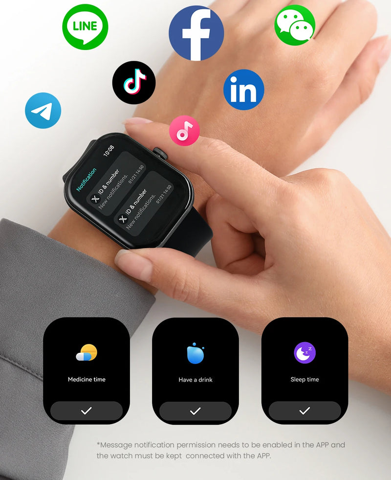 HAYLOU Watch S6 – Smartwatch com Tela HD 2.01", Chamadas por Bluetooth, IP68, Monitoramento Fitness