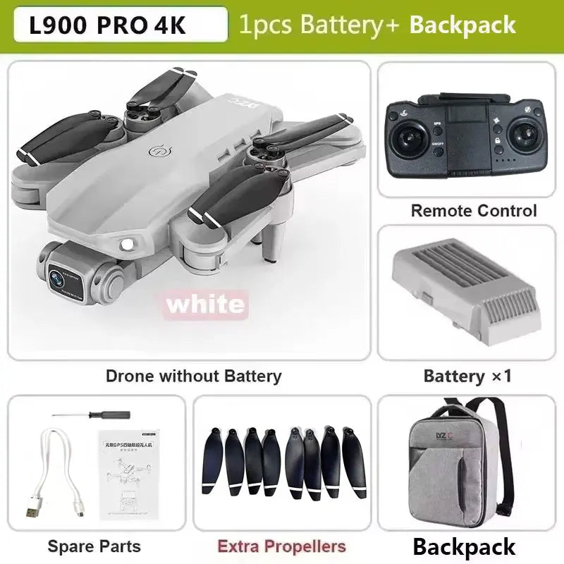 L900 Pro SE MAX GPS Drone Profissional 4K | Câmera Dupla HD | 5G Wi-Fi | Motor Brushless | Evita Obstáculos 360°