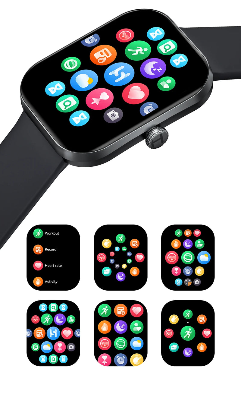 HAYLOU Watch S6 – Smartwatch com Tela HD 2.01", Chamadas por Bluetooth, IP68, Monitoramento Fitness
