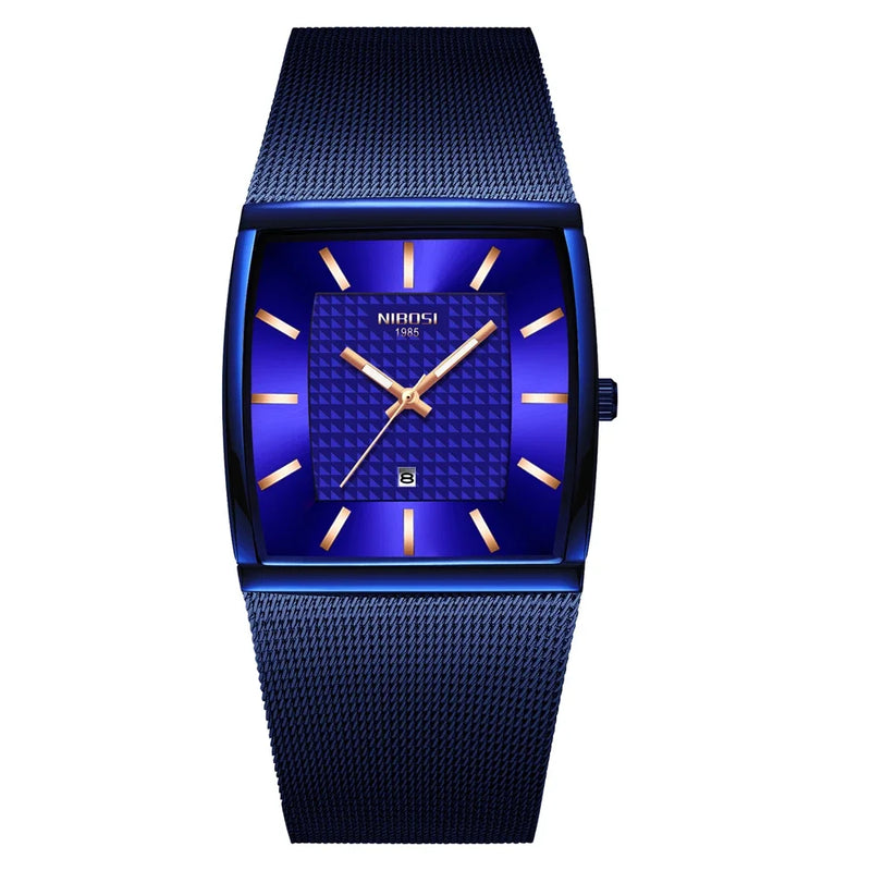 Relógio Masculino NIBOSI Luxo – Estilo Elegante, Pulseira Premium e Data Automática