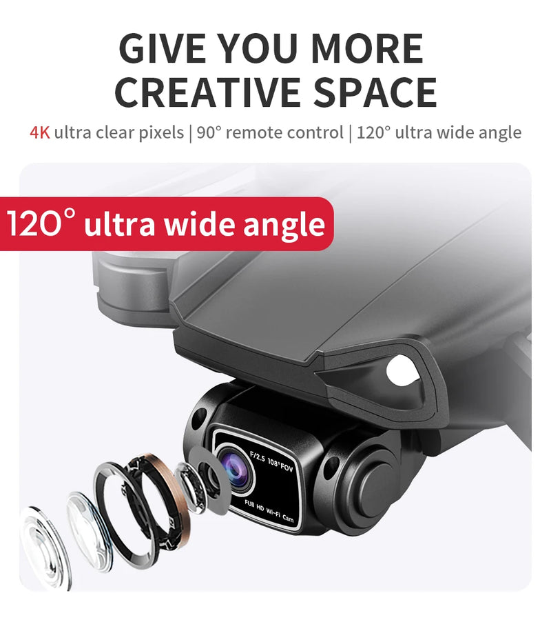 L900 Pro SE MAX GPS Drone Profissional 4K | Câmera Dupla HD | 5G Wi-Fi | Motor Brushless | Evita Obstáculos 360°