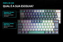Teclado Mecânico Mini Machenike K500-B61 60% – Layout ABNT2, RGB, Hot-Swappable, NKRO, Com Fio para PC Gamer