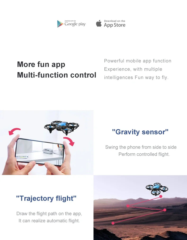 🚁 V8 Mini Drone 4K HD WiFi FPV | Câmera Grande Angular | Altitude Hold | Ideal para Iniciantes e Crianças | 4DRC RC Quadcopter