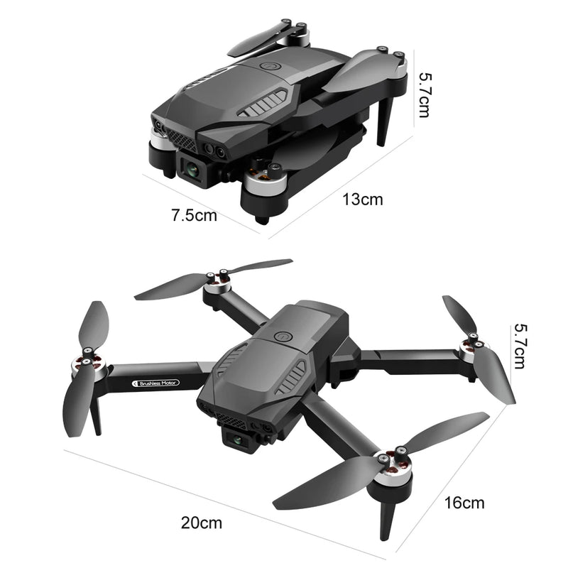 Drone KBDFA F198 Wi-Fi FPV com Câmera Dupla 1080P HD | Fotografia Aérea Profissional | Quadcopter Dobrável Brushless