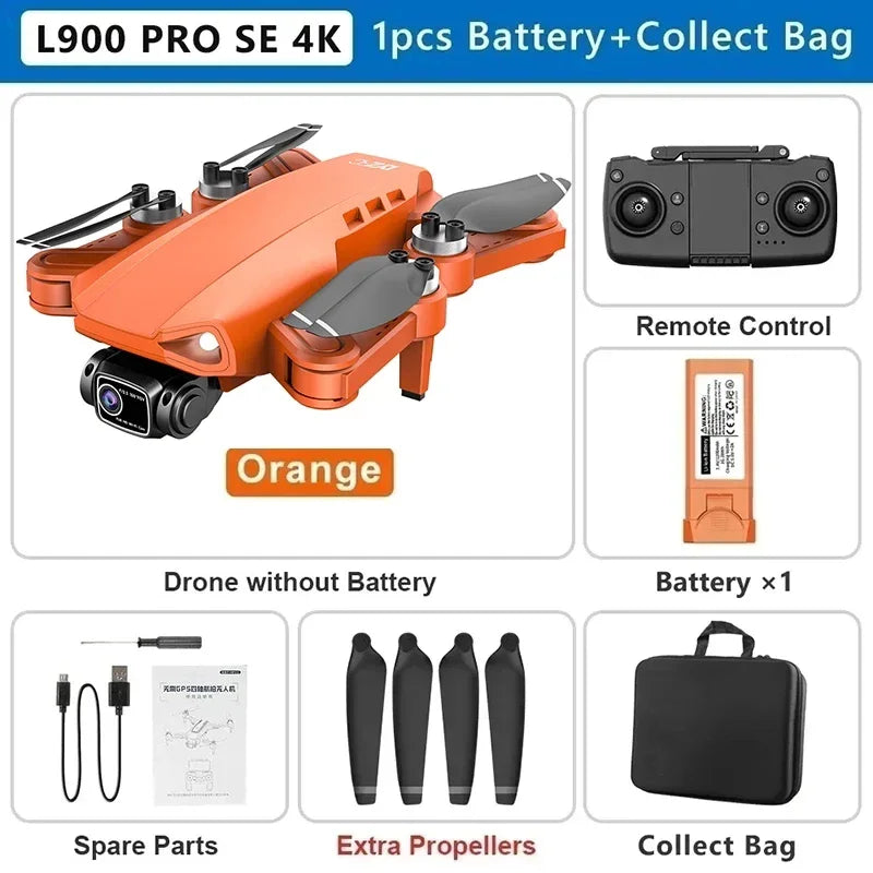 L900 Pro SE MAX GPS Drone Profissional 4K | Câmera Dupla HD | 5G Wi-Fi | Motor Brushless | Evita Obstáculos 360°