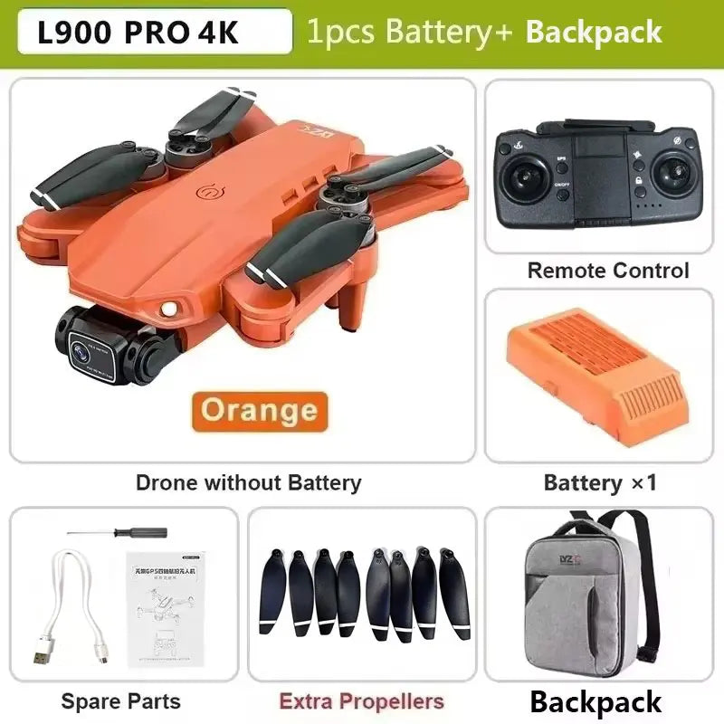 L900 Pro SE MAX GPS Drone Profissional 4K | Câmera Dupla HD | 5G Wi-Fi | Motor Brushless | Evita Obstáculos 360°