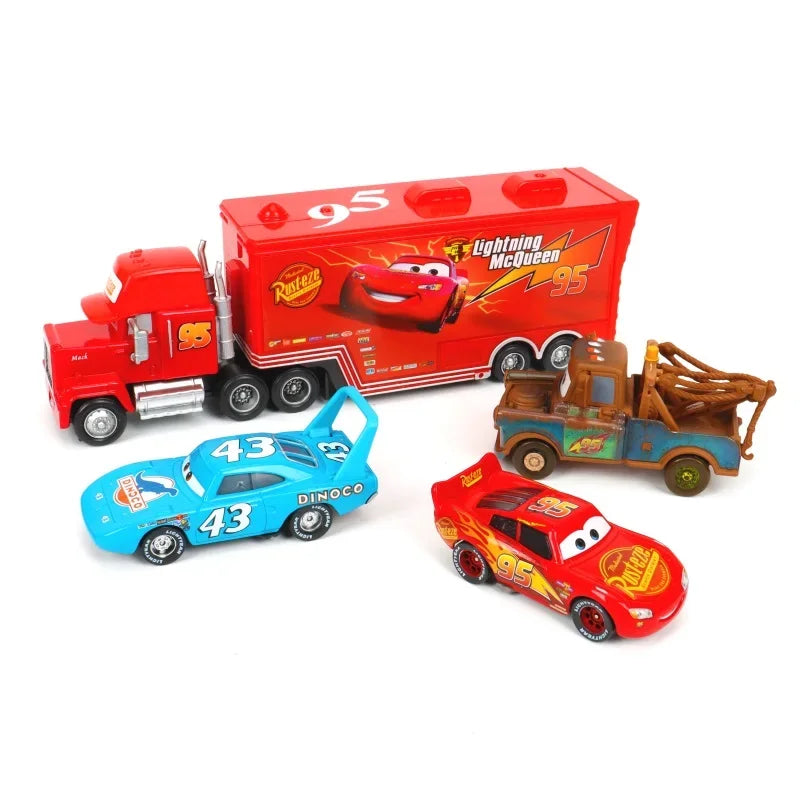 Kit Presente Disney Pixar Cars – 8/13/15 Peças | Miniaturas de Metal Diecast | Lightning McQueen, Jackson Storm, Caminhão Mack e Mais!