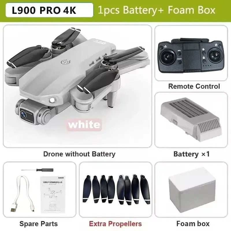 L900 Pro SE MAX GPS Drone Profissional 4K | Câmera Dupla HD | 5G Wi-Fi | Motor Brushless | Evita Obstáculos 360°
