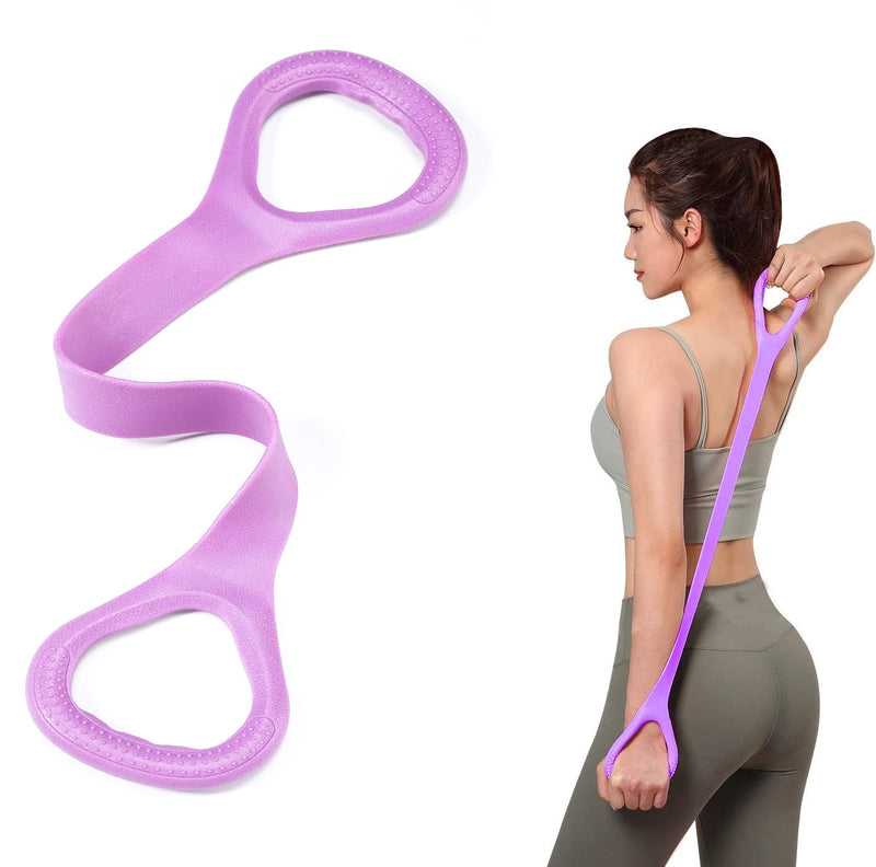 Faixa Elástica de Treinamento 8 Shape | Banda de Resistência para Braço, Costas e Ombros | Yoga, Pilates e Fisioterapia
