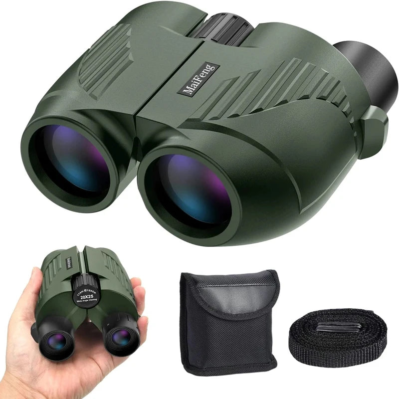 Binóculos Profissionais 20x25 HD – Portátil, à Prova d’Água, Ideal para Camping, Caça e Observação ao Ar Livre