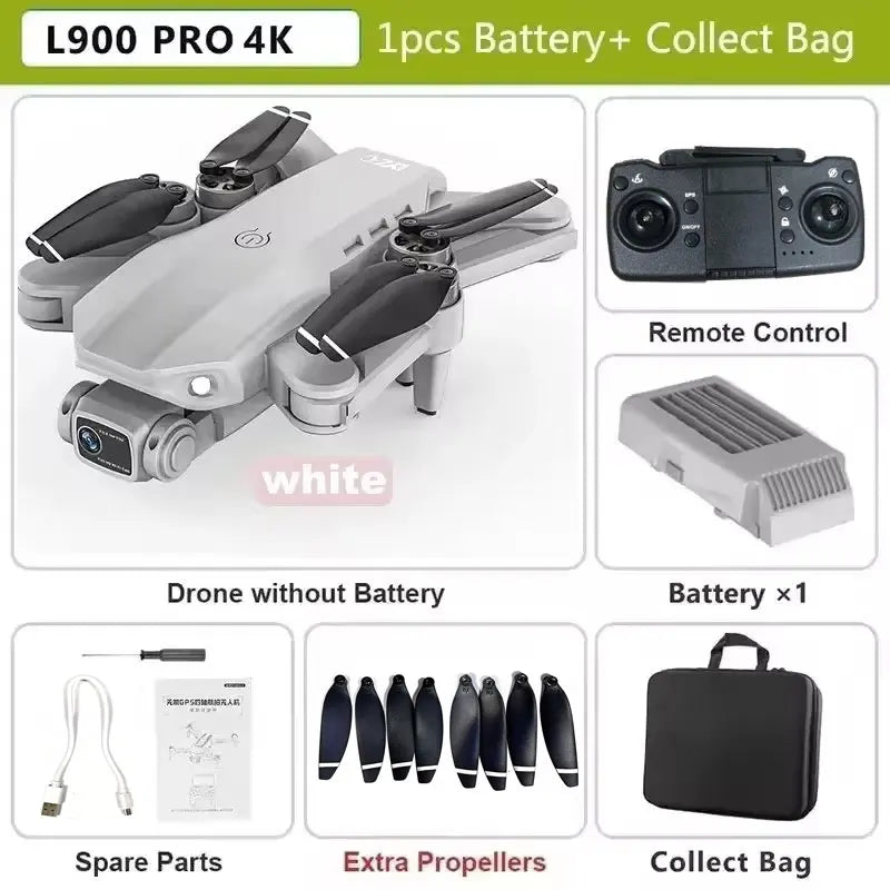 L900 Pro SE MAX GPS Drone Profissional 4K | Câmera Dupla HD | 5G Wi-Fi | Motor Brushless | Evita Obstáculos 360°
