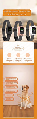 YHLC Coleira Anti-Latido Automática para Cães | Recarregável | Treinamento com Vibração e Som | Ajustável e Confortável